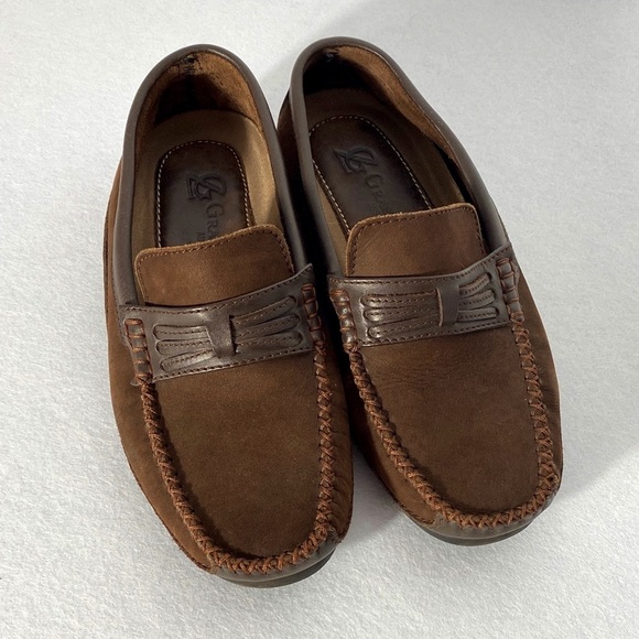 Grassland Australia Men’s Brown Leather Loafers size AUS size 6 US 7 Wide - Picture 1 of 12